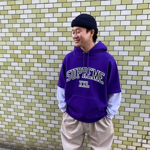 supreme XXL hooded sweatshirt "PURPLE" 新品・未使用 【SK】