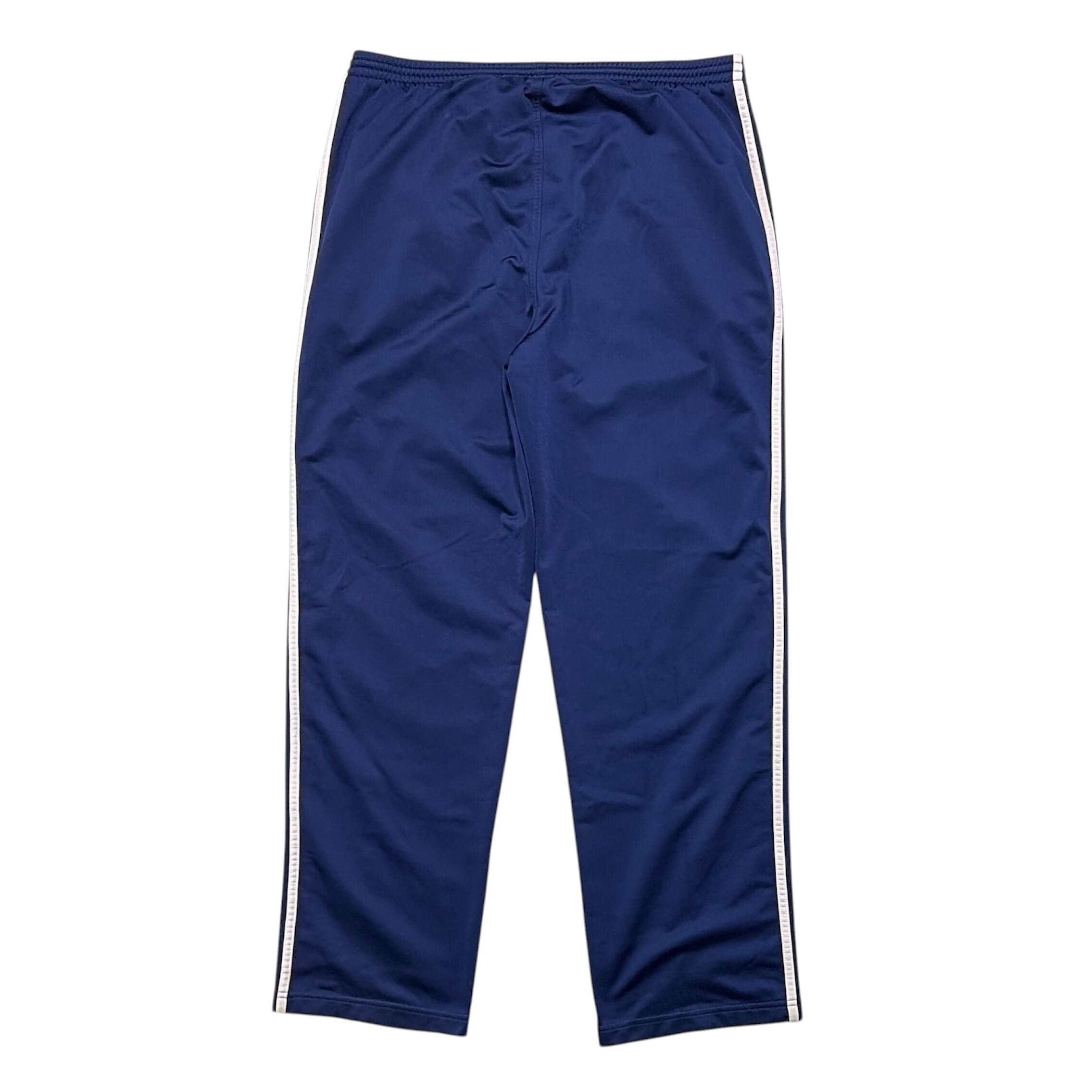 90s 00s ADIDAS アディダス トラック パンツ ジャージ プリーツ 紺 3本