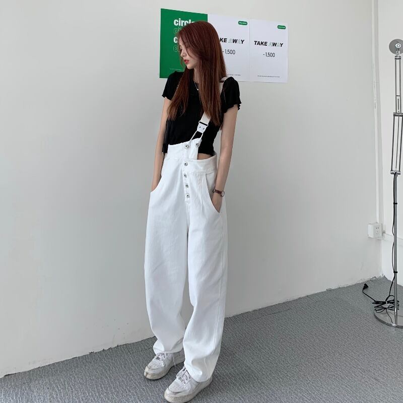 サロペット ロンパース レディース オールインワンサロペット ワンショルダー レディースオールインワン デニム サロペット ノースリーブ ハイウェスト ワイドパンツ 春 夏 秋 レディース カジュアル Viento