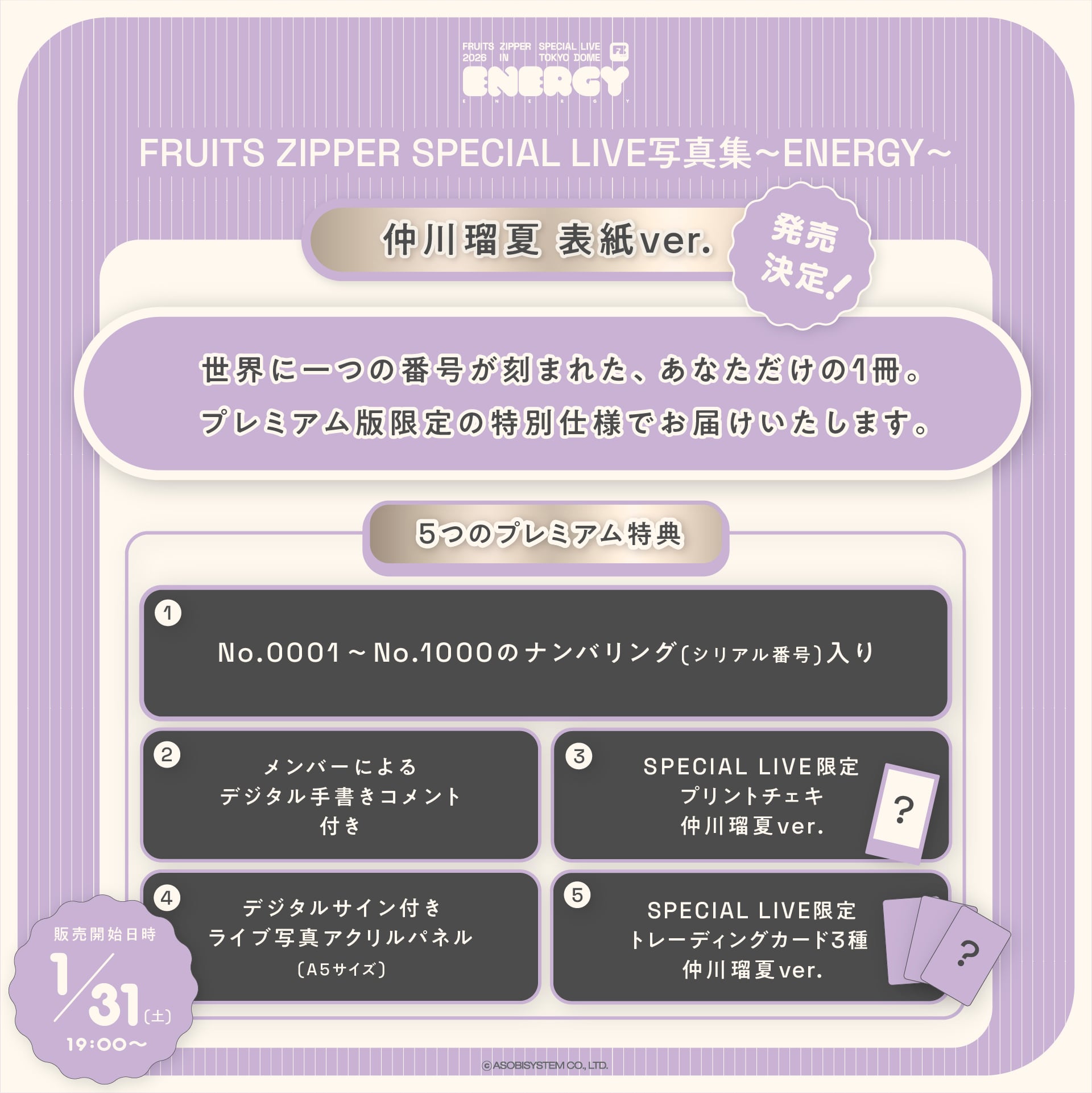 在庫残りわずか※【PREMIUM版】FRUITS ZIPPER SPECIAL LIVE写真集 仲川