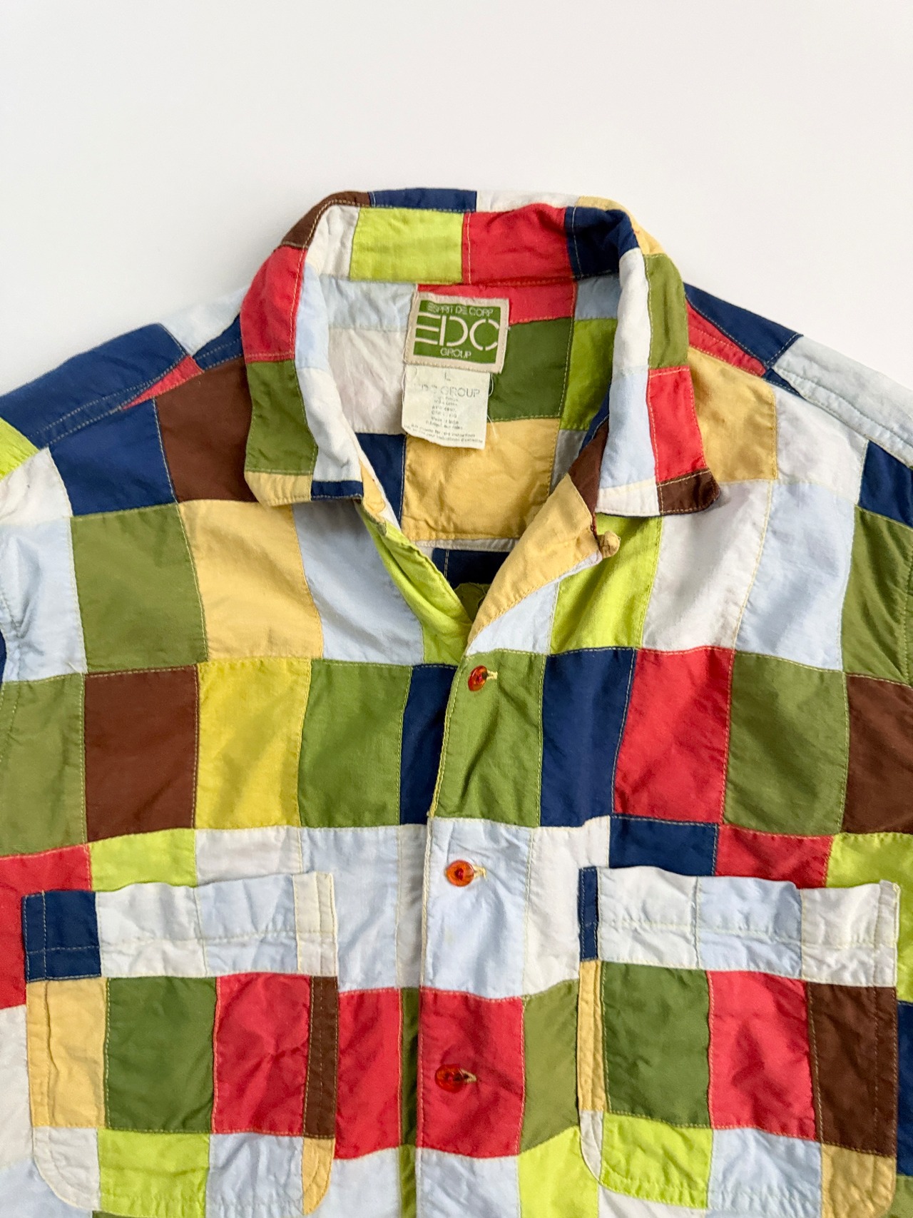 Patchwork plaid shirt - 2