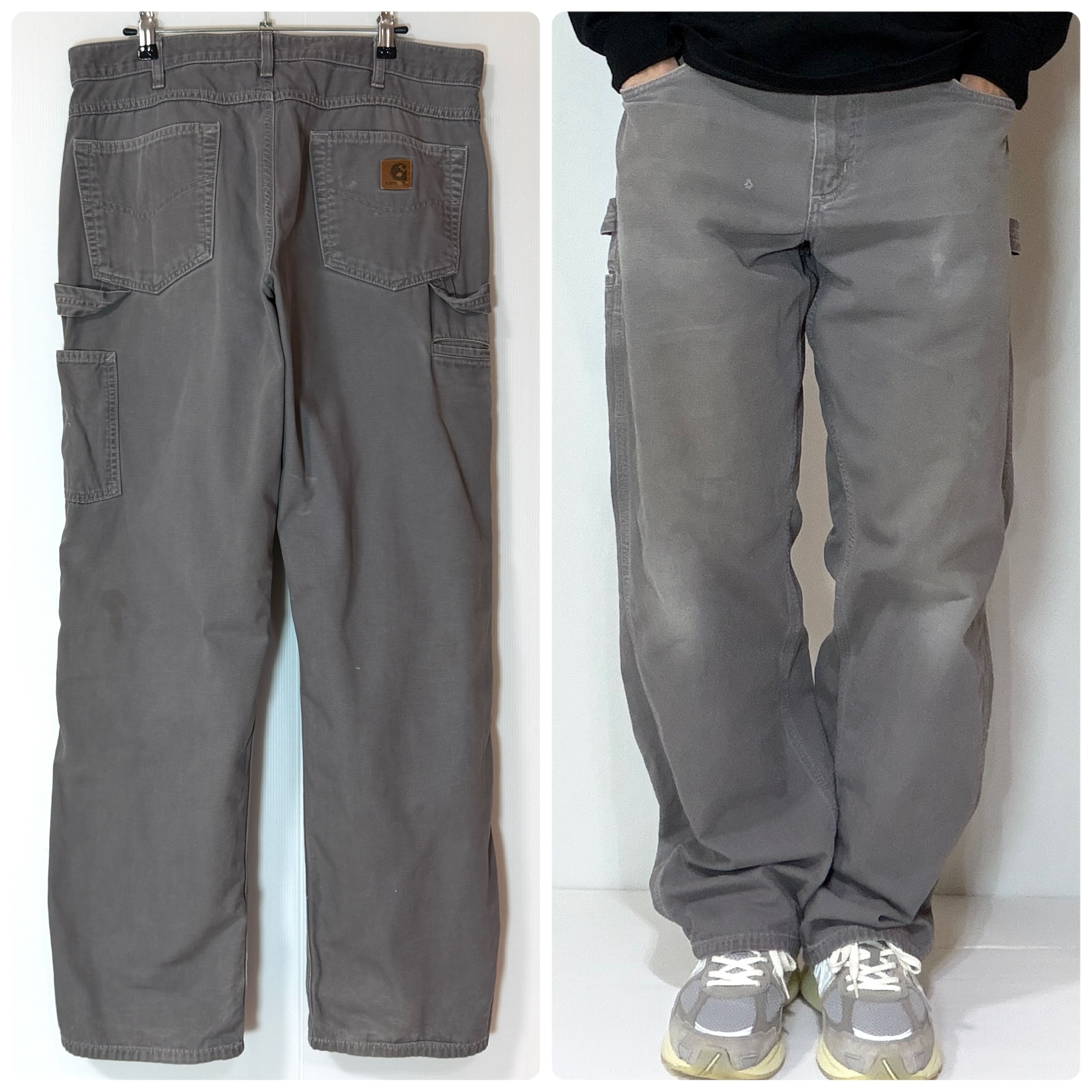 メンズ carhartt カーハート シングルニー グレー フェード 希少