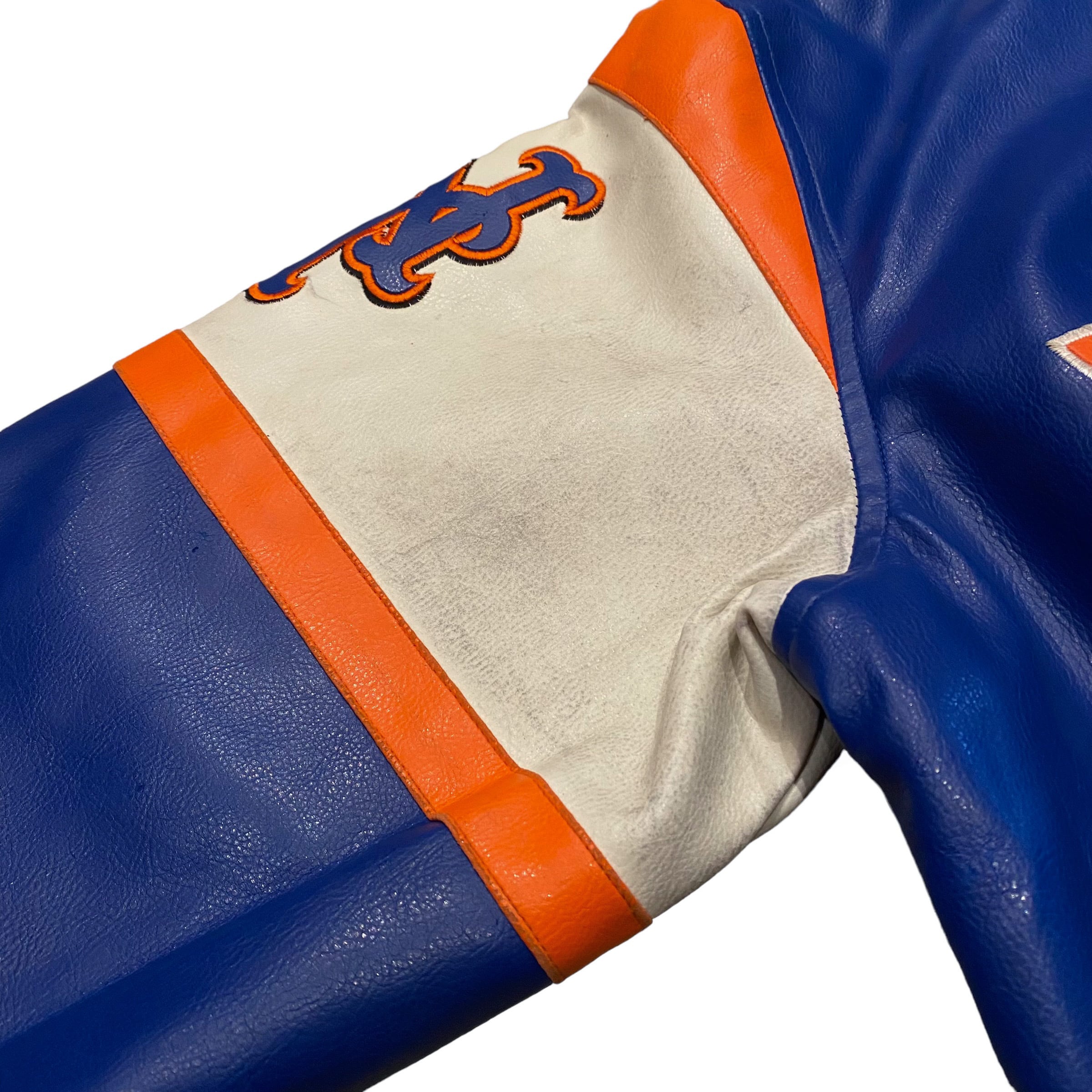 MLB NEWYORK METS All Leather Versity Jacket L / ニューヨークメッツ