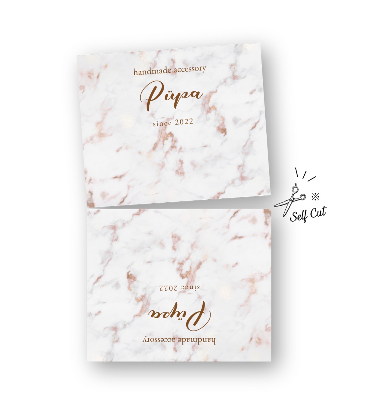 大理石 × ピンク系｜ アクセサリー台紙 ｜ cd_00241