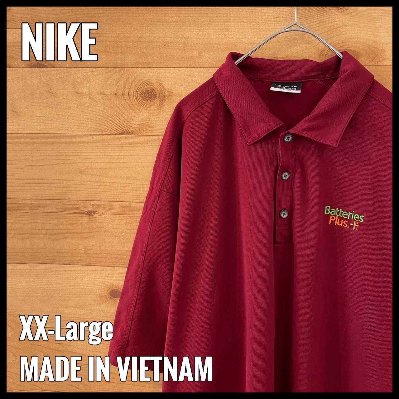【NIKE】企業系 XXL オーバーサイズ ポロシャツ ナイキ 刺繍ロゴ US古着 アメリカ古着