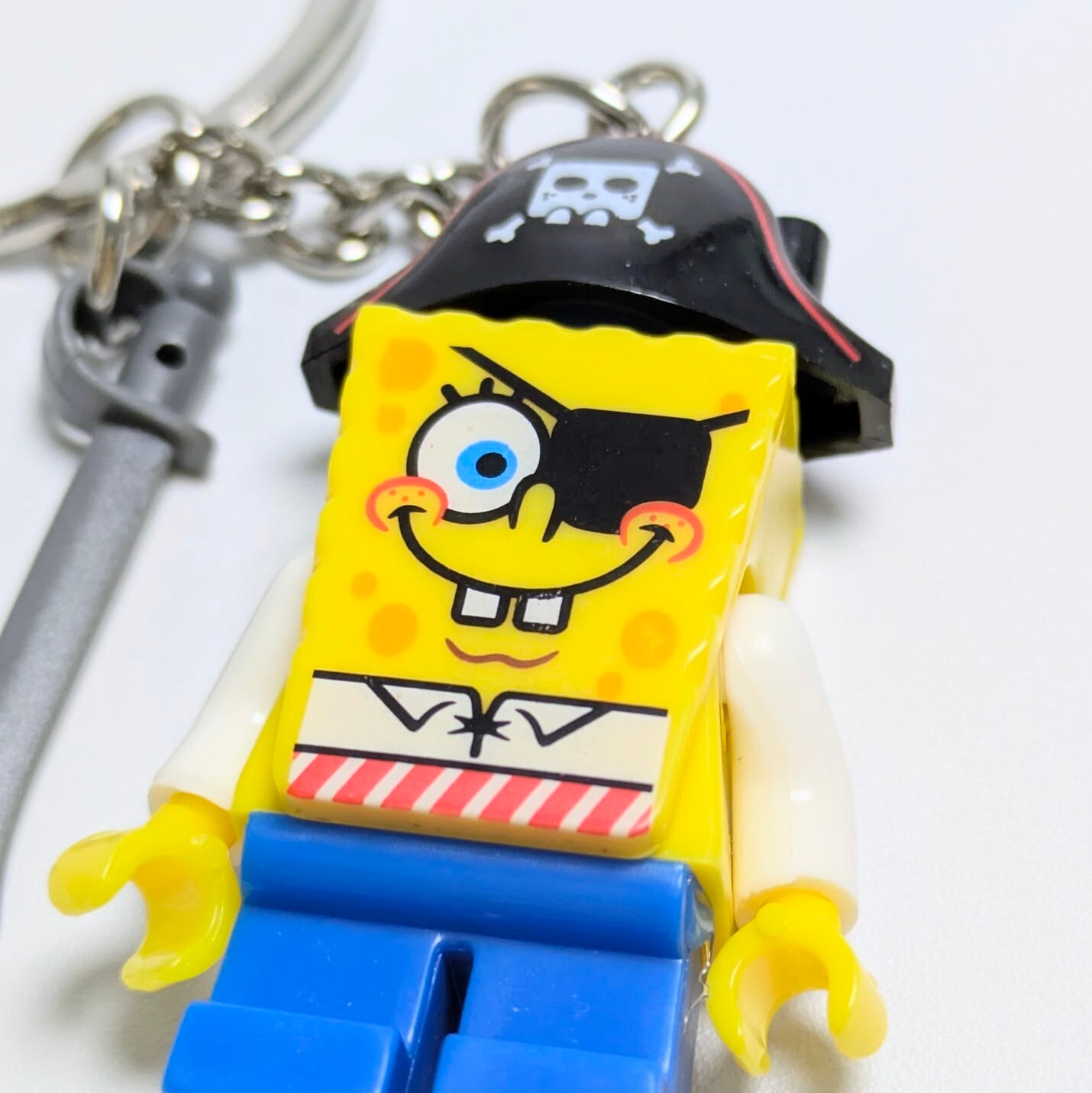 ★ブロックフィギュアキーホルダー★【 SpongeBob SquarePants / スポンジボブ 】『 スポンジボブ / パトリック 』海賊ver. / パイレーツボブ 〚アメリカン雑貨 アメトイ〛