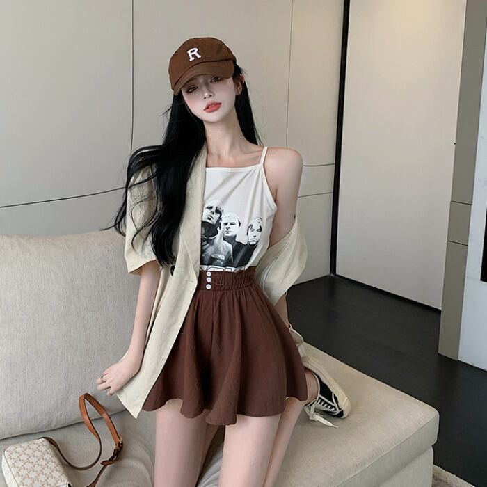 カラージャケット ショーツ カジュアルパンツ サマーレディース 夏物 ブルマー ドラファッションホール97704115672