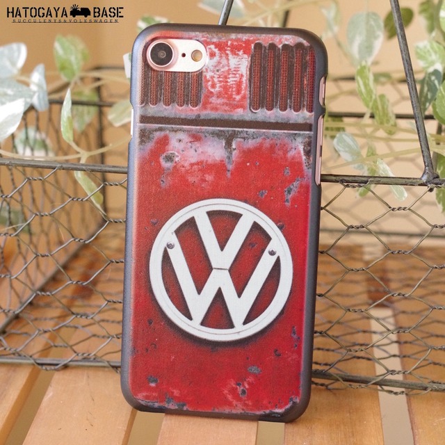 iPhoneケース RUSTY VW Late BUS RED
