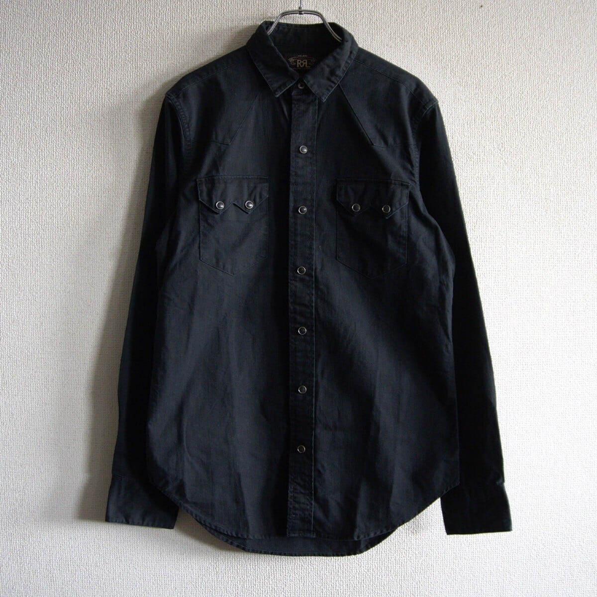 美品】RRL【WESTERN SHIRTS】S ブラック ウエスタンシャツ ダブル