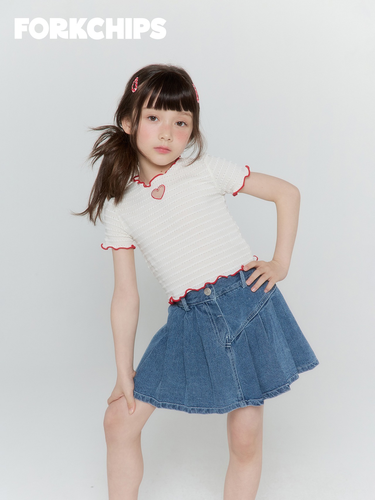 [FORKCHIPS] 러브펀칭티셔츠 (JS/JM/JL/JXL) / [포크칩스] 러브펀칭티셔츠 (JS/JM/JL/JXL)