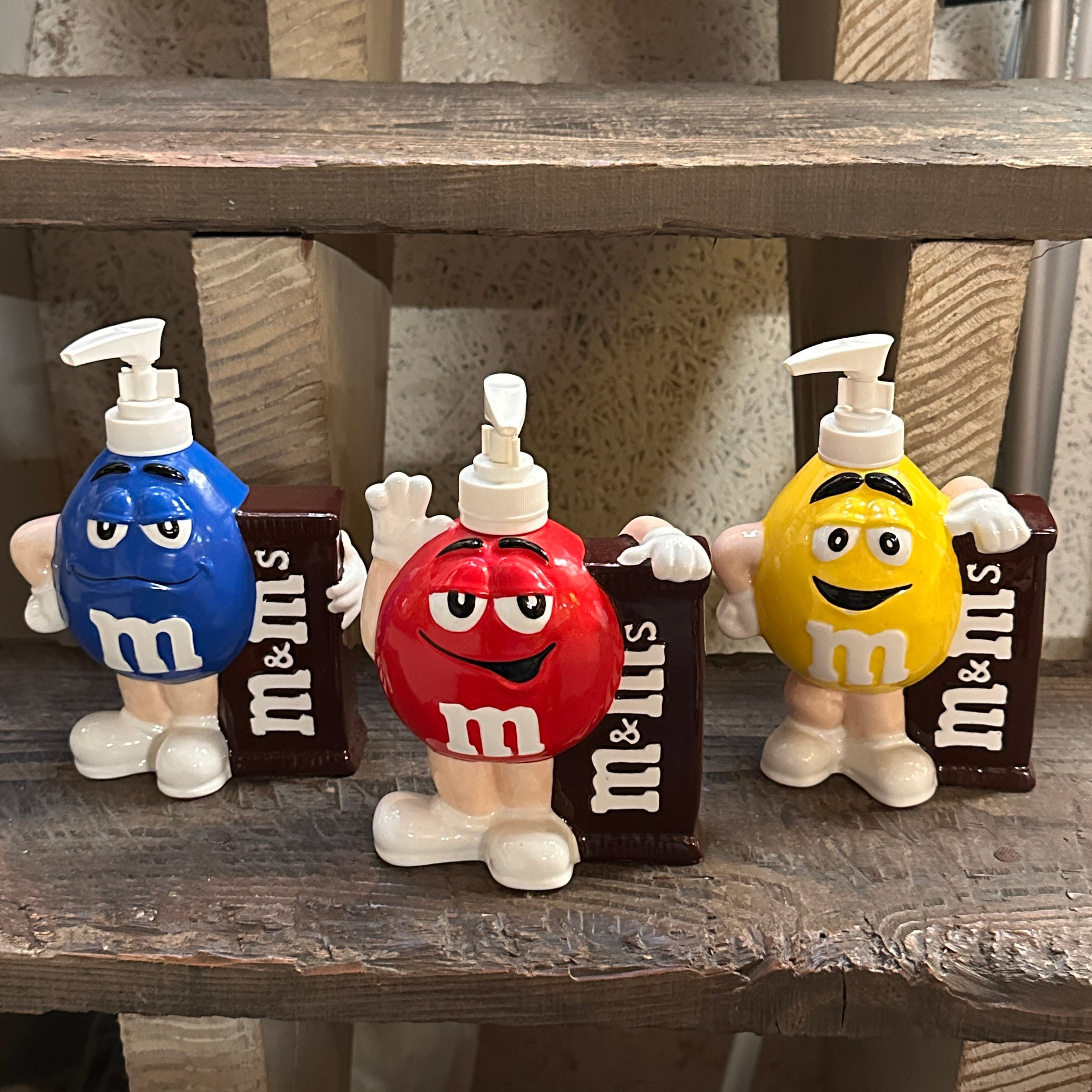 最終値下げ！M&M's ディスペンサー 5種セット20センチ 2000s Mars社公認 Benjamin & Medwin製 m&m's 陶器製 ソープ