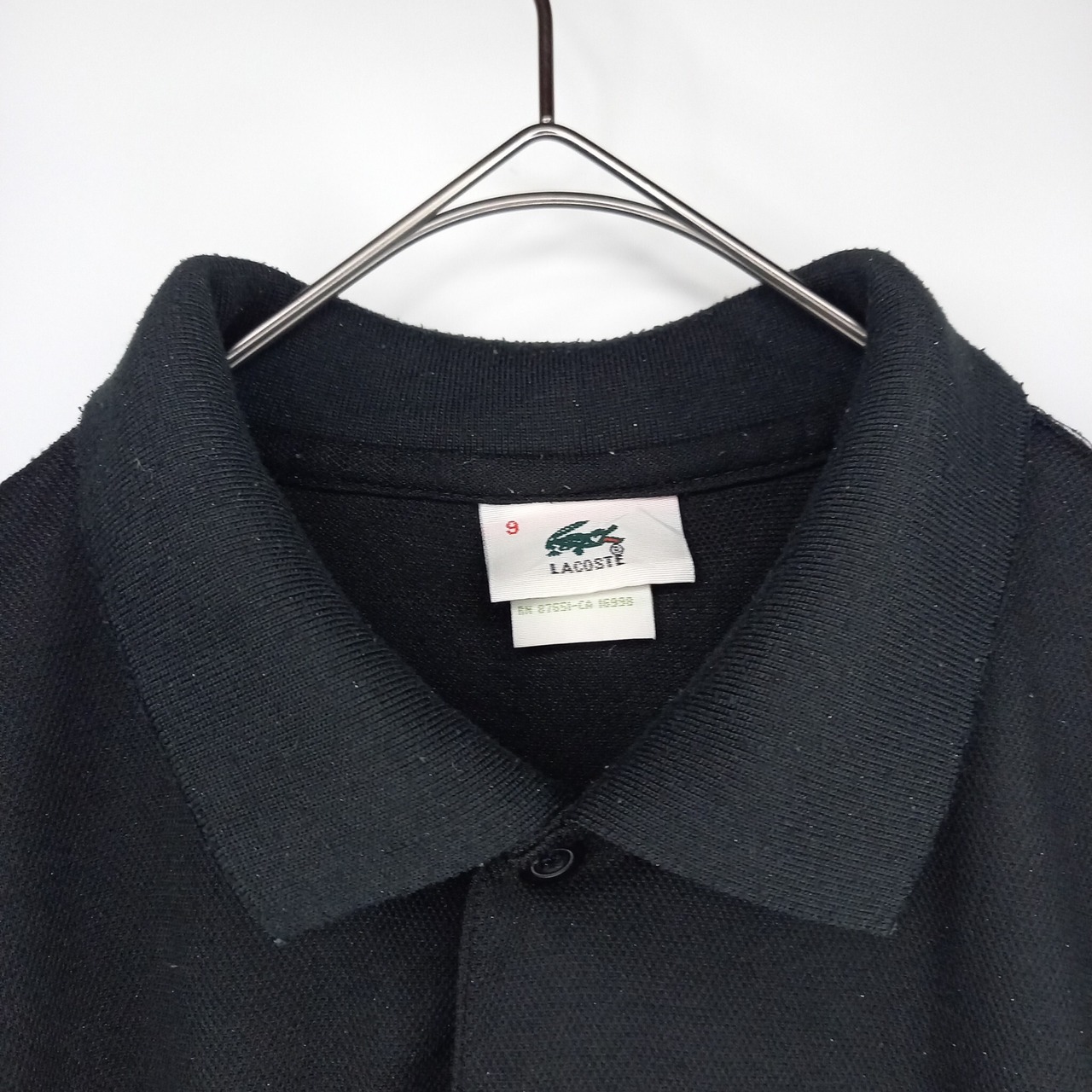 90s　フレンチラコステ　半袖　ポロシャツ　刺繍ロゴ　オーバーサイズ　ユーロ古着