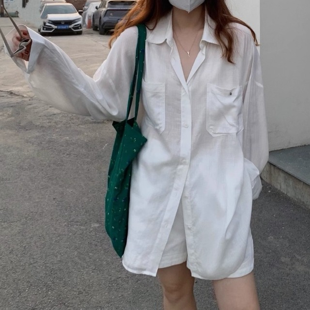 thin oversized shirt jacket　2litr05146