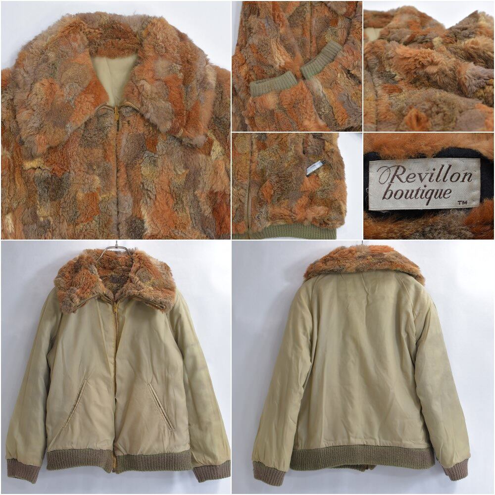 Vintage Revillon boutique リアルファー パッチワークデザイン Vintage Revillon boutique リアルファー パッチワークデザイン