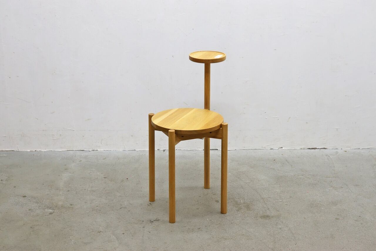 勇峰工芸　チロル　イス②　チェアー　ナラ材家具　 旭川家具　再塗装済　ＵＳＥＤ 未使用 旭川家具 大雪木工 yuk ユク オーク材 テーブル付き