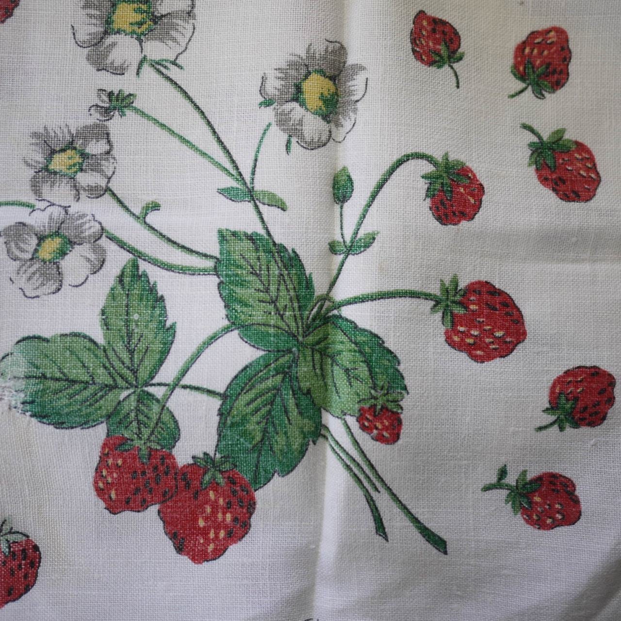 キッチンクロス リネンタオル いちご ティータオル