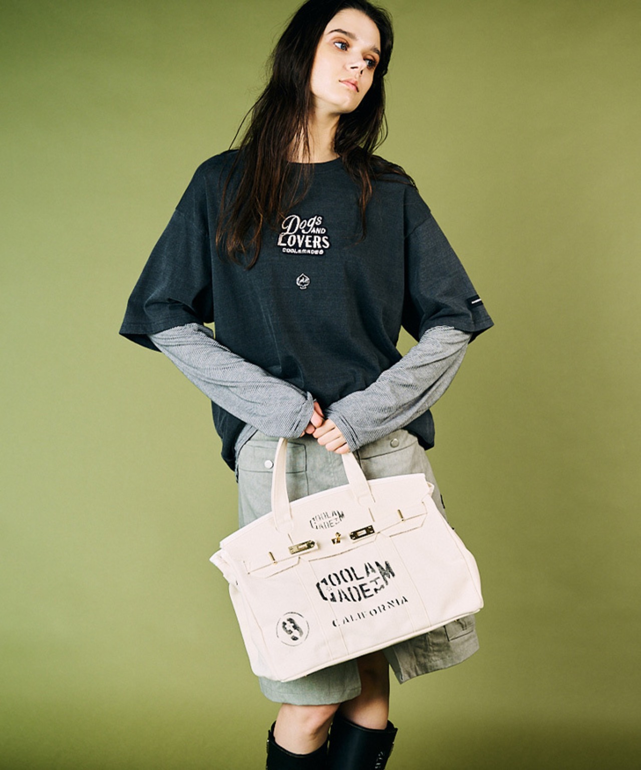【直営限定ITEM】TYPE-B　マルチワッペンターンロックハンドバッグ　CQ-48507H