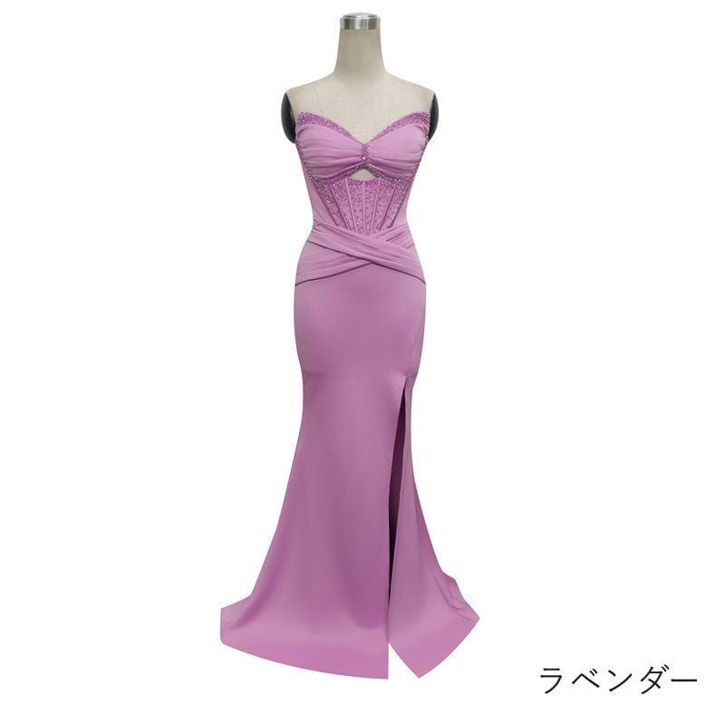 スリットベアトップマーメイドドレス 8color D1693 | 演奏会・ステージ