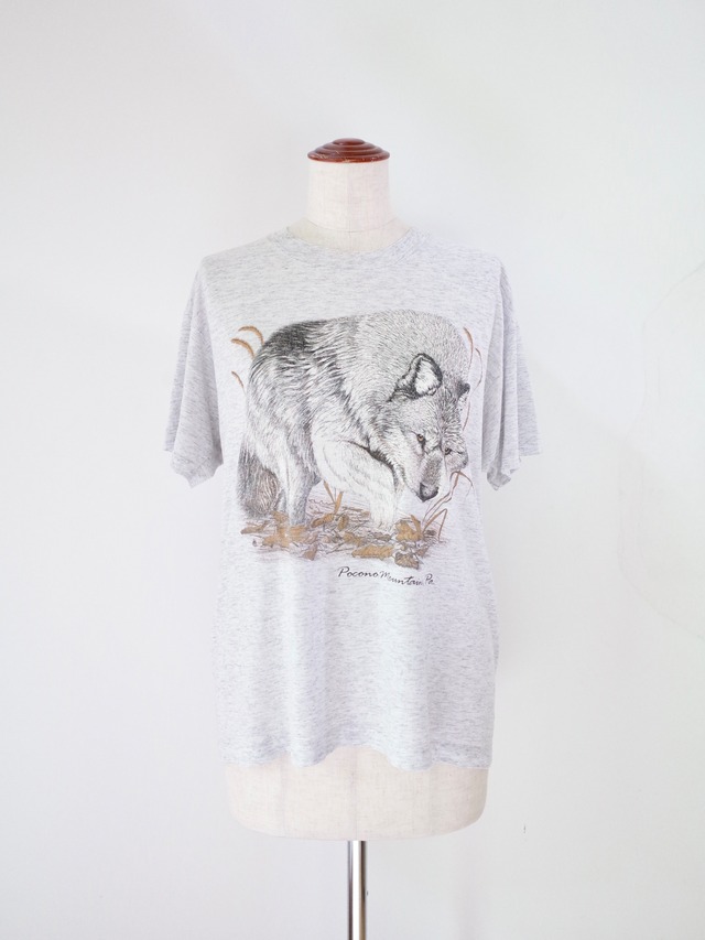 80-90s Wolf Print T-Shirt