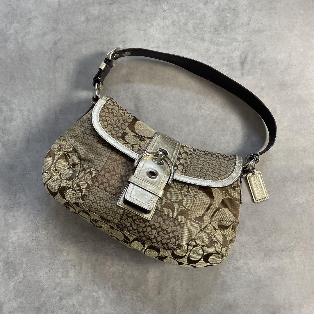 COACH コーチ ワンショルダーバッグ シグネチャー ソーホー 肩掛け 三日月