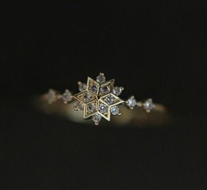 雪の結晶のリング　SILVER　0137
