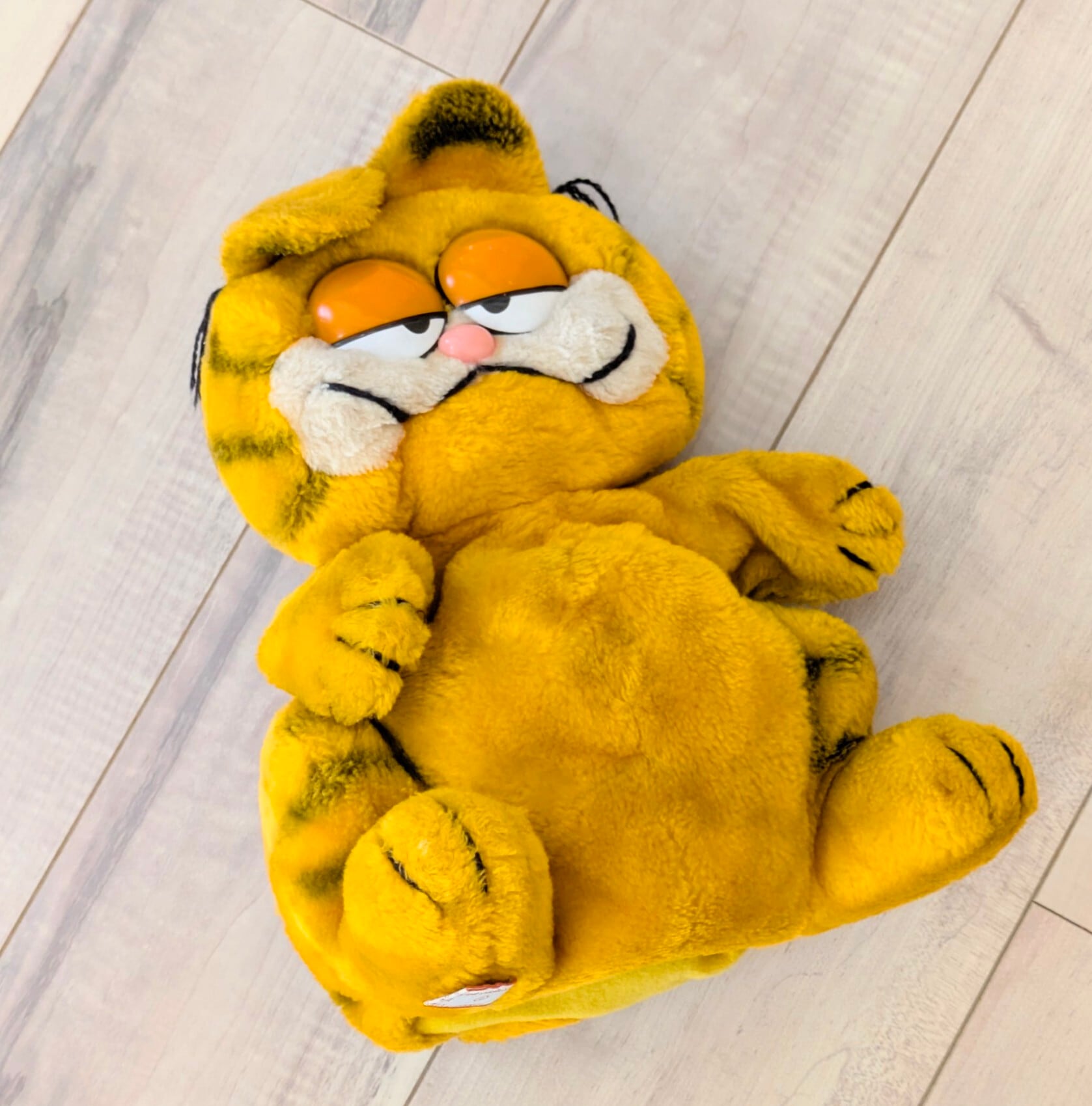 ☆ VINTAGE 1980年代初期 ☆【 Garfield ( ガーフィールド ) 】『 ガーフィールド ハンドパペット 』ぬいぐるみ プラッシュ plush 1980年代年製 〚アメリカン雑貨 アメトイ〛