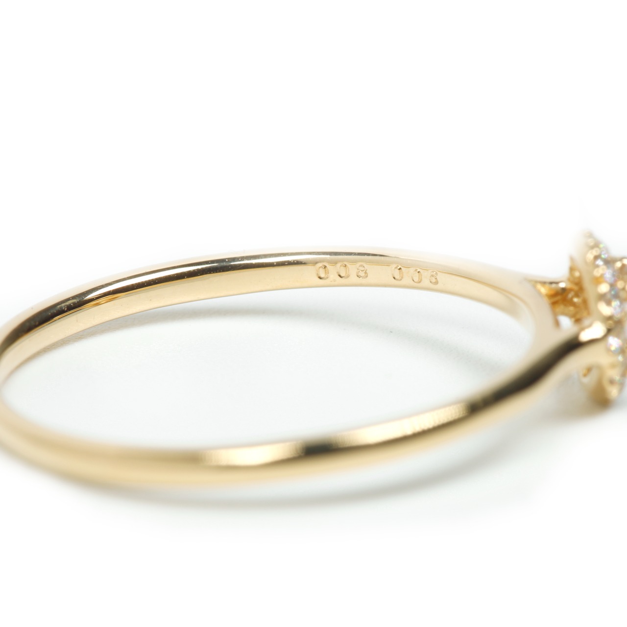 ダイヤモンド リング H&C K18 / 0.080ct / 0.060ct