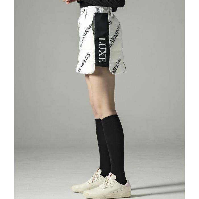 LUXEAKMPLUS リュクスエイケイエムプラス 中綿サイドロゴスカート