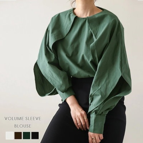 Tシャツ 韓国 カットソー シフォンブラウス 2024春 シャツ 長袖 チュニック ランタン袖 個性デザイン 綿 ラウンドネック 柔らかい 大きいサイズ 高級感　 怠惰な風 ゆったり ブラウス お肌に