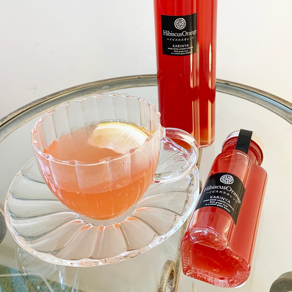 ハイビスカスオレンジ・レモンコーディアル（シロップ）赤いレモネード
