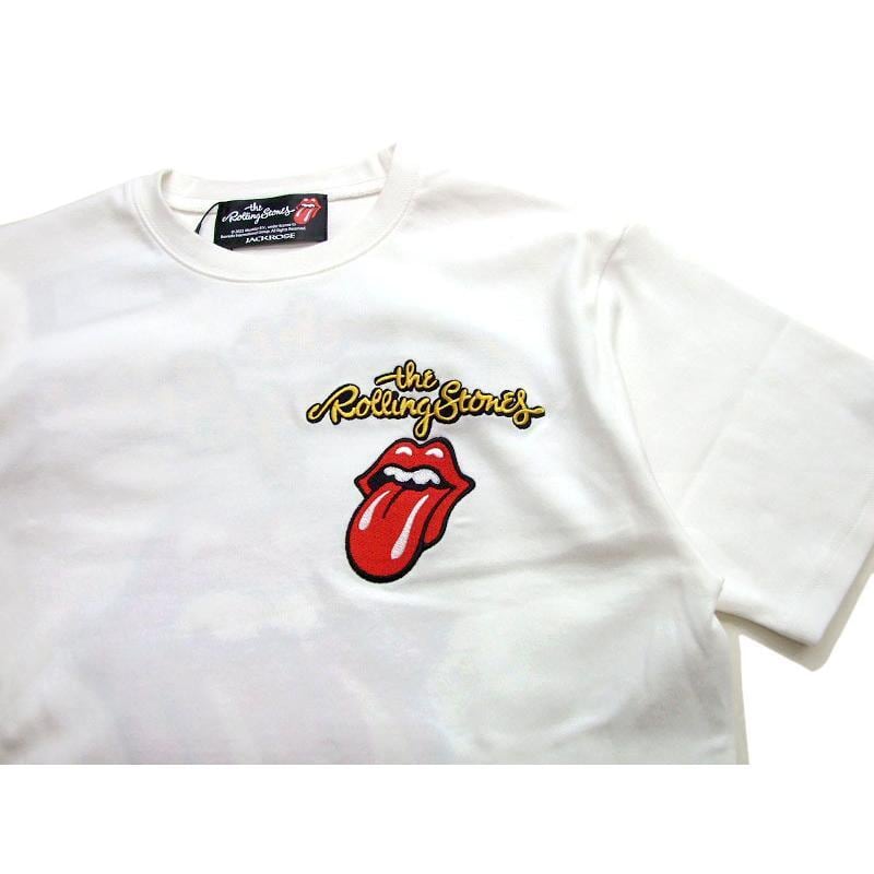 ローリングストーンズ Tシャツ TOUR OF 81 サガラ刺繍 523560 THE ROLLING STONES×JACKROSE メンズt  カットソー ロック バンド コラボTシャツ ジャックローズ