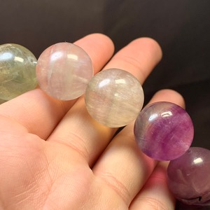 希少な大玉♪パープルグラデーションフローライト ブレスレット