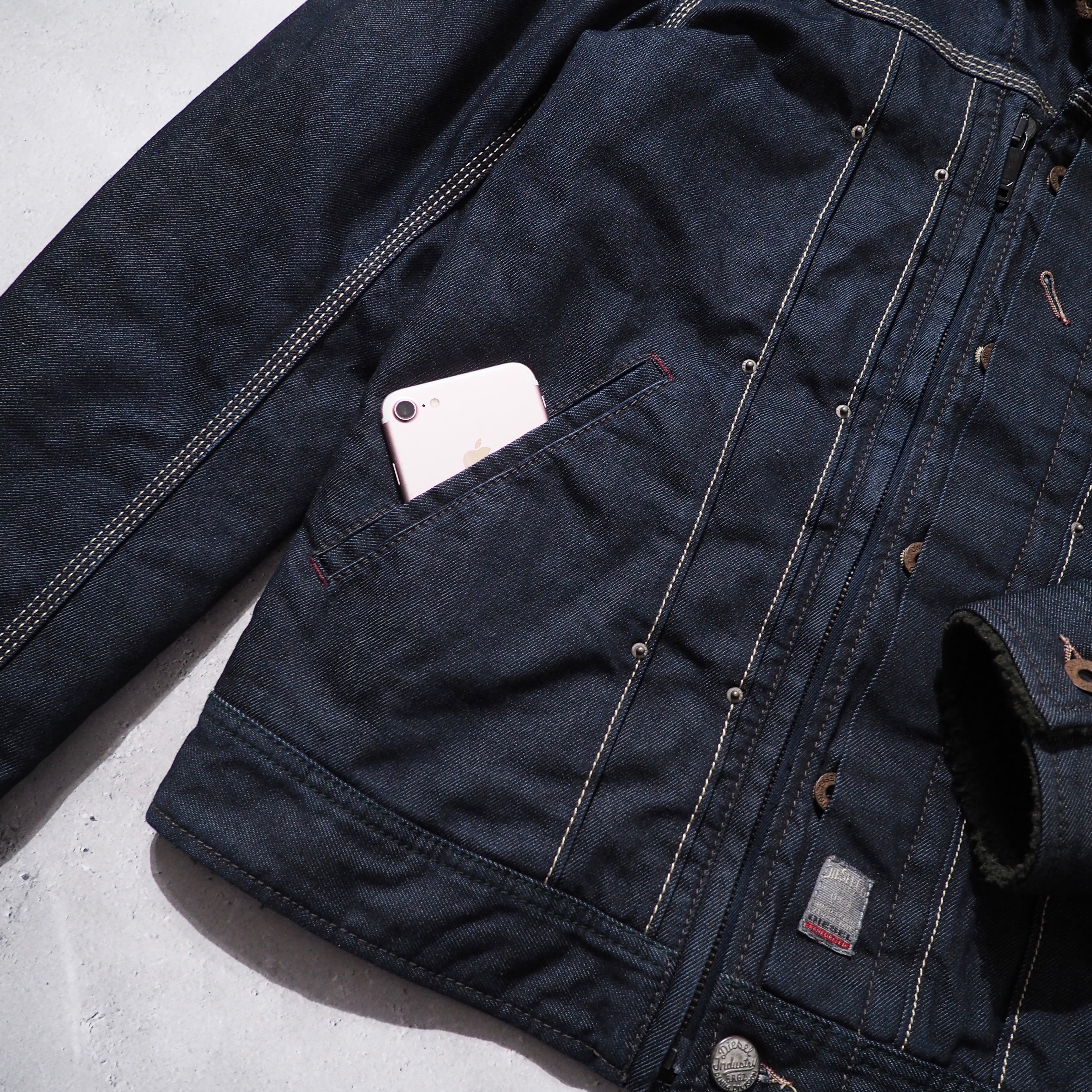 " DIESEL " Deformed Hood Design Denim jacket (made in Italy)