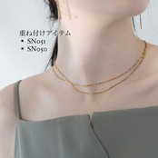 ステンレス ペタルチェーン ネックレス SN051