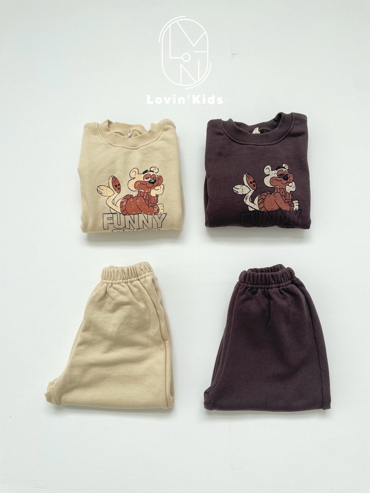 【Lovin'】ファニーベアスウェット ブラウン 110~130cm - 7