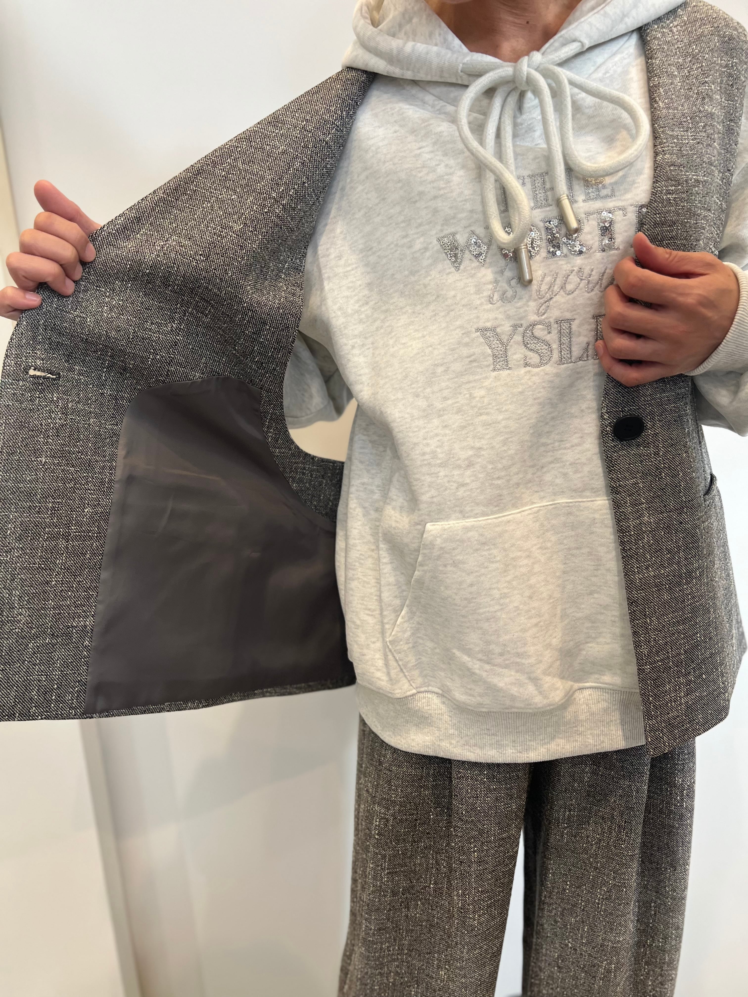 【PASSIONE】セットアップ可　ツイードライクジレ 536402