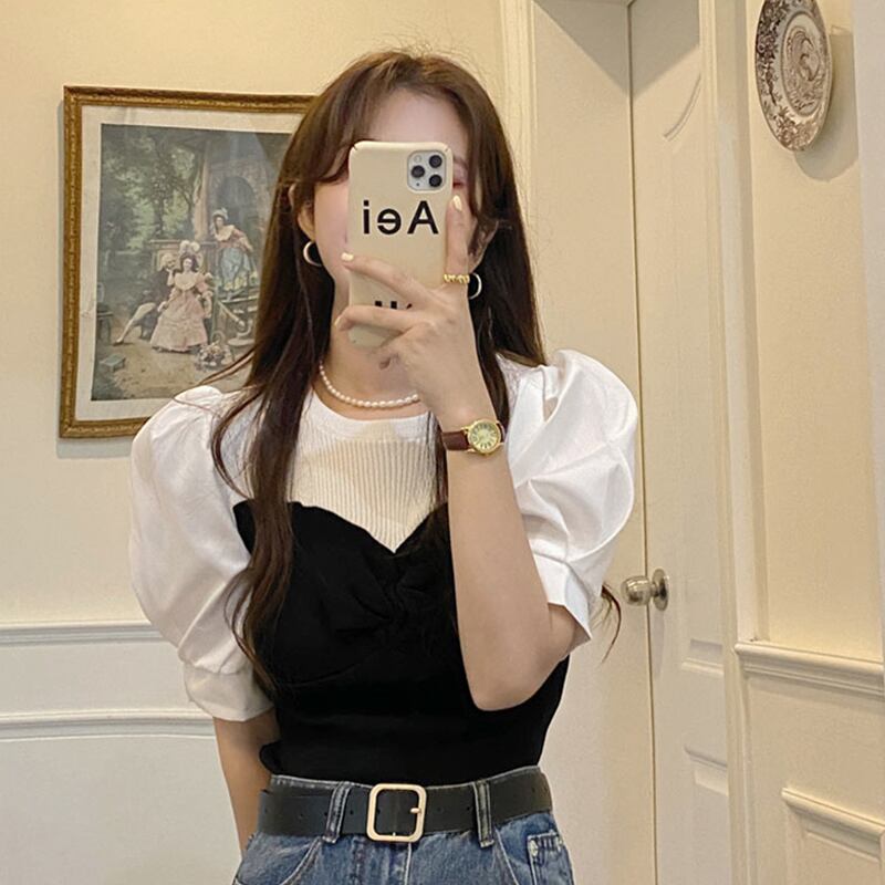 ショートスリーブTシャツ サマー薄手トップス 夏物 試着室14914928604