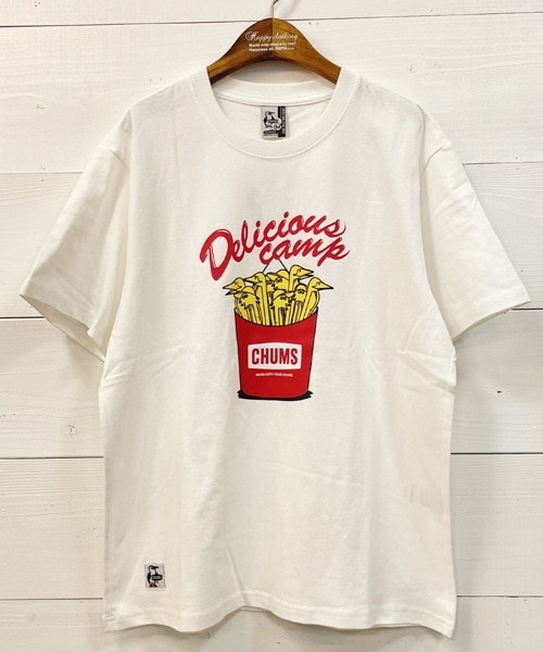 CHUMS (チャムス) 東北別注 CHUMS×OM Potato Pegs 半袖Tシャツ ホワイト CH01-2049