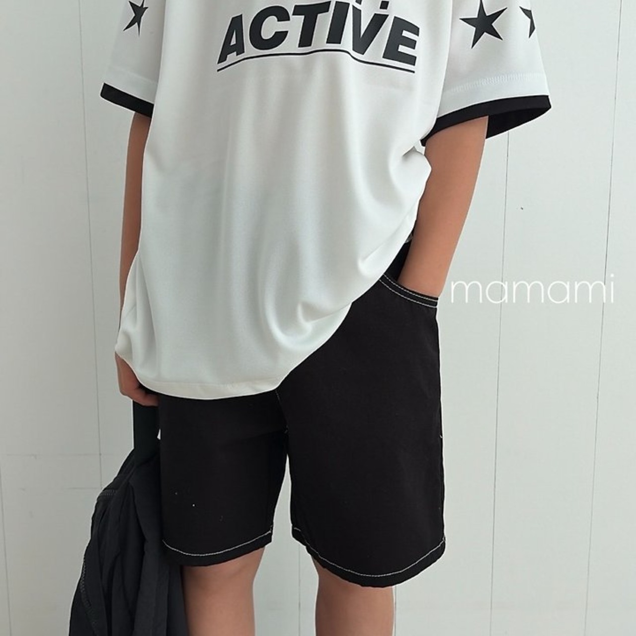 [mamami] Stitch Short Pants (JS/JM/JL) / [마마미] 스티치숏팬츠 (JS/JM/JL)