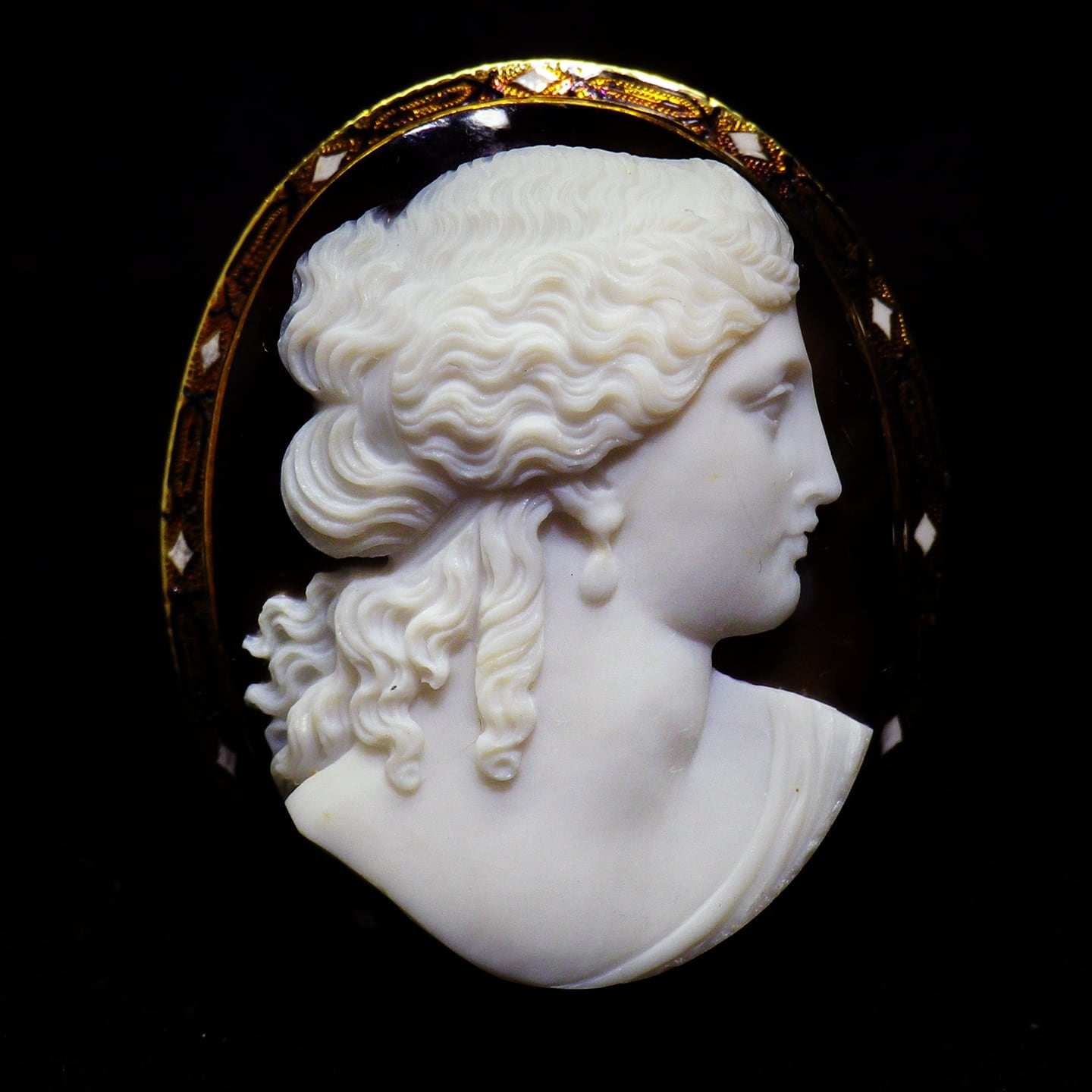 アンティーク(20世紀前半) ストーンカメオ名品 ”美神アフロディーテ”