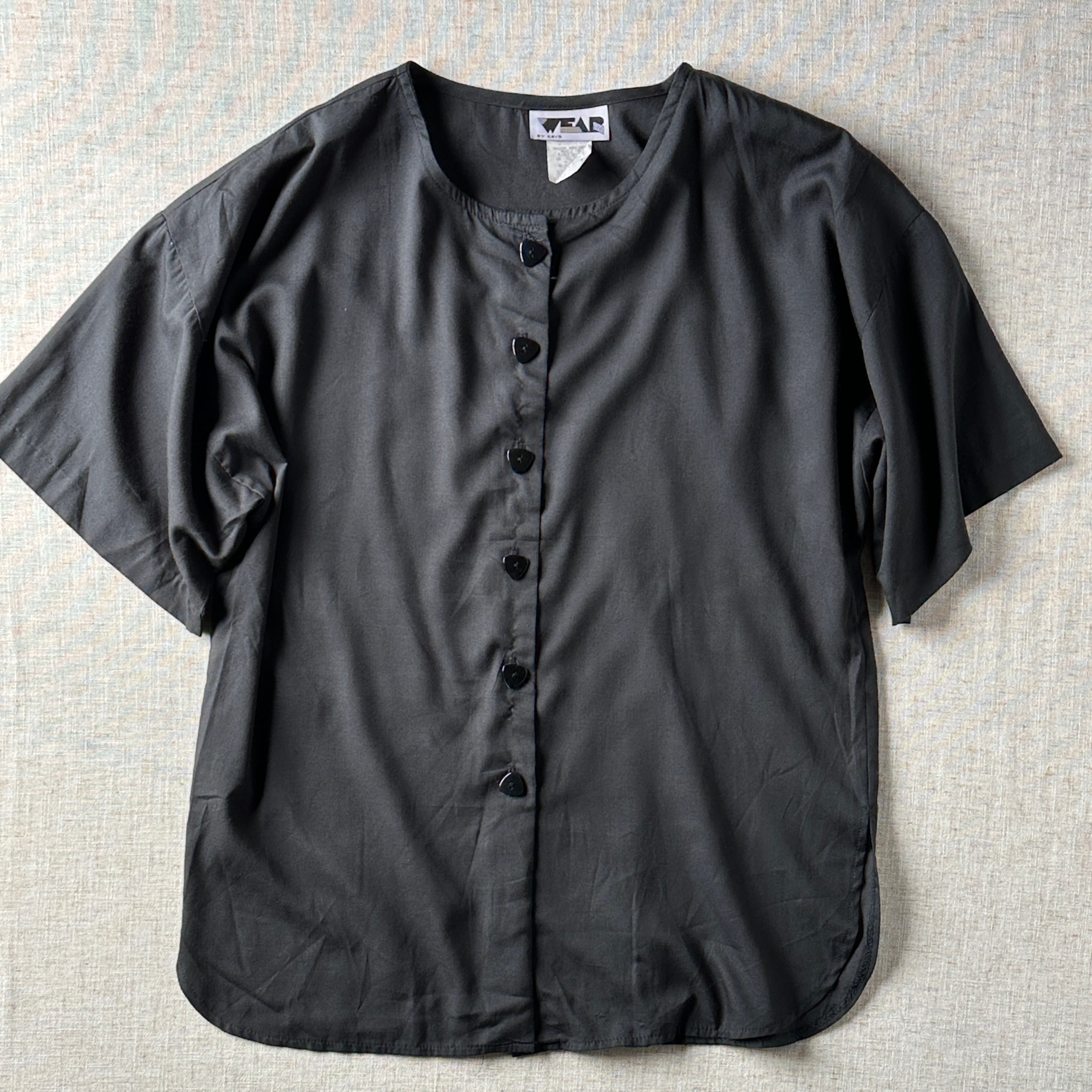 80's WEAR by KAYO Sheer Blouse,Unisex L,USA