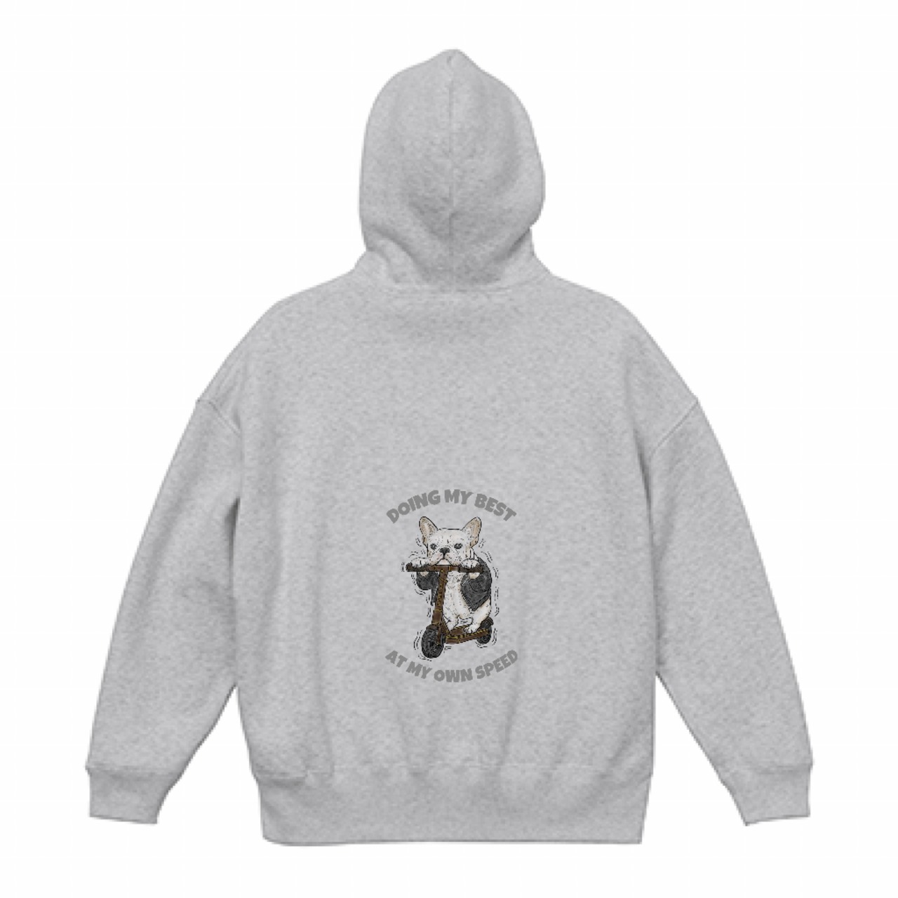 At my own speed /フーディパーカー/ビッグシルエット/アッシュ/ユニセックス - 2