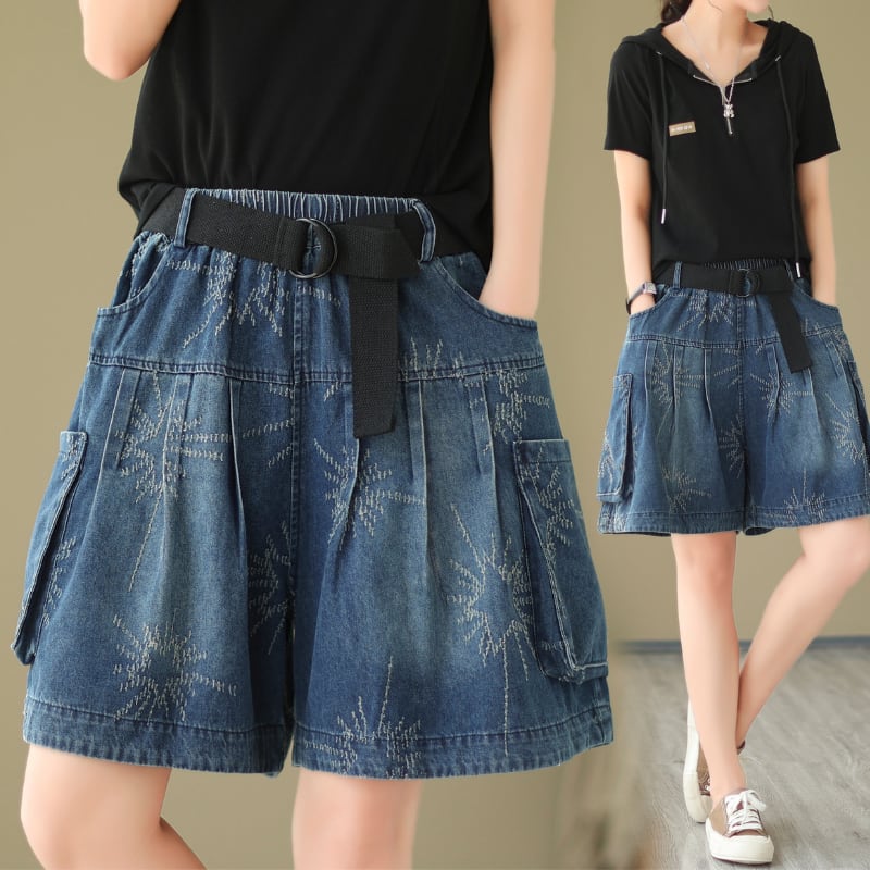 デザインダメージデニムキュロット10756 | さらり＊ふわり