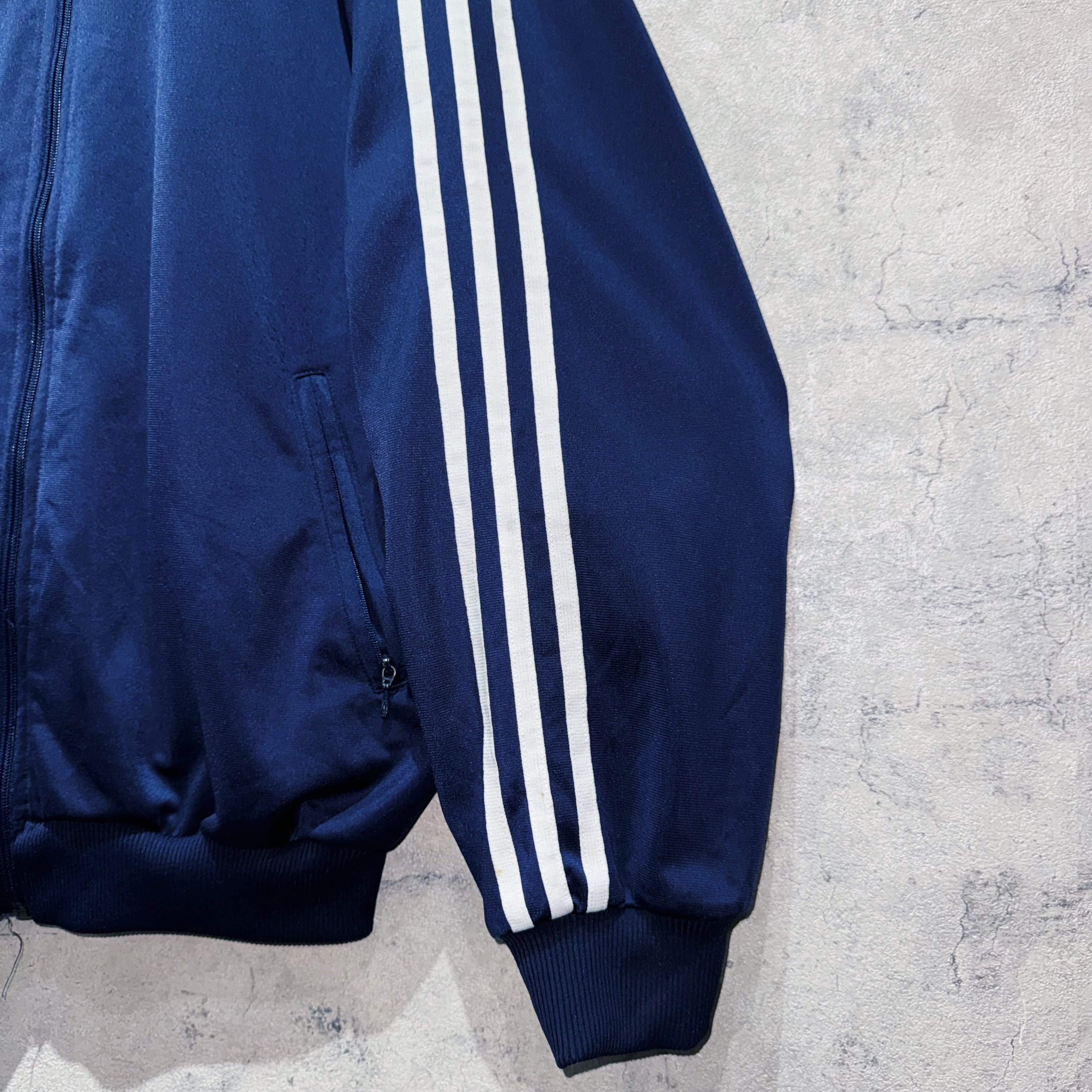 80's”ADIDAS”EURO VINTAGE stand neck track jacket | ayne