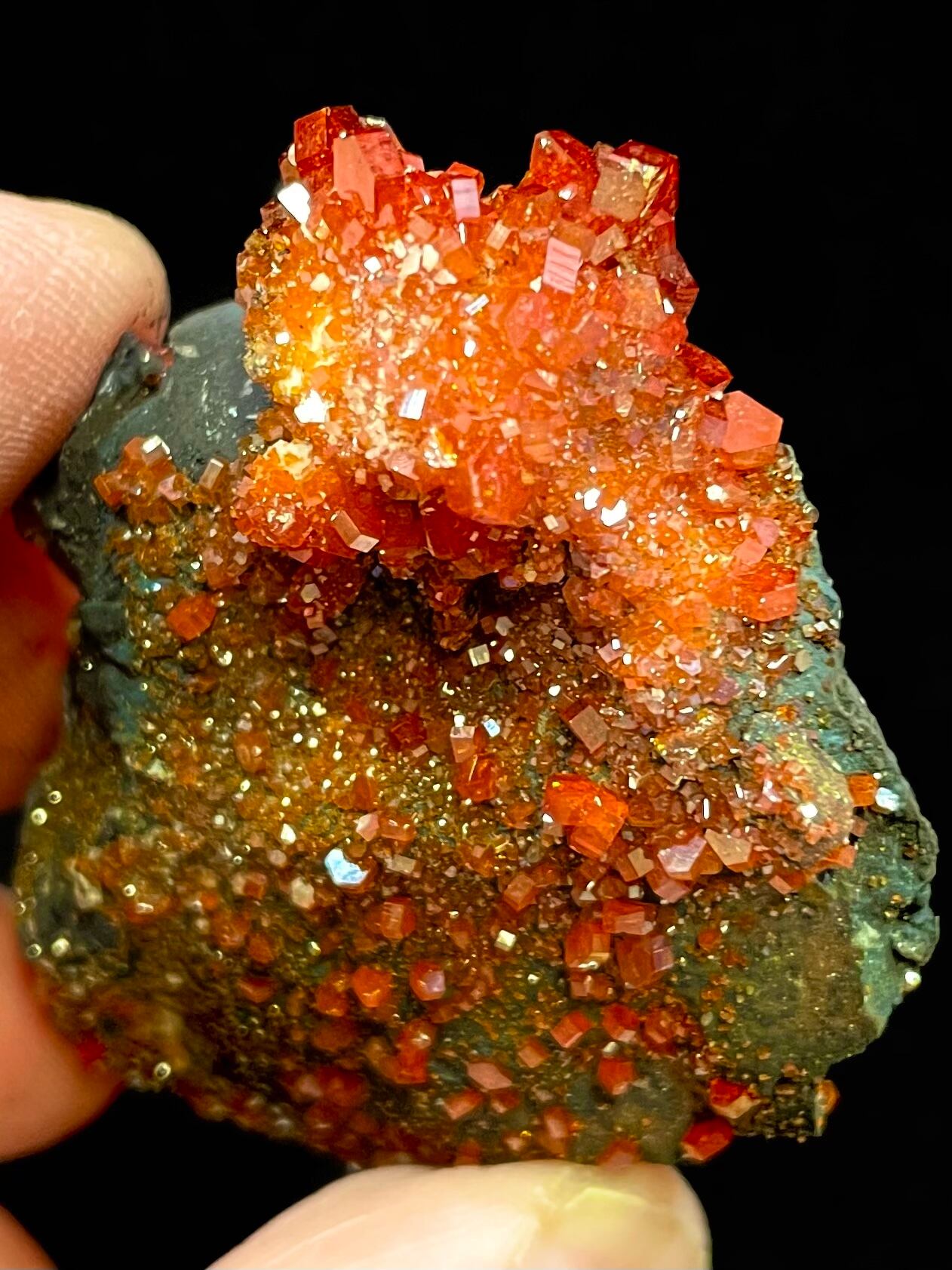 レア 鉱物 バナディナイト 原石標本 モロッコ天然石 オレンジ 43.75ct