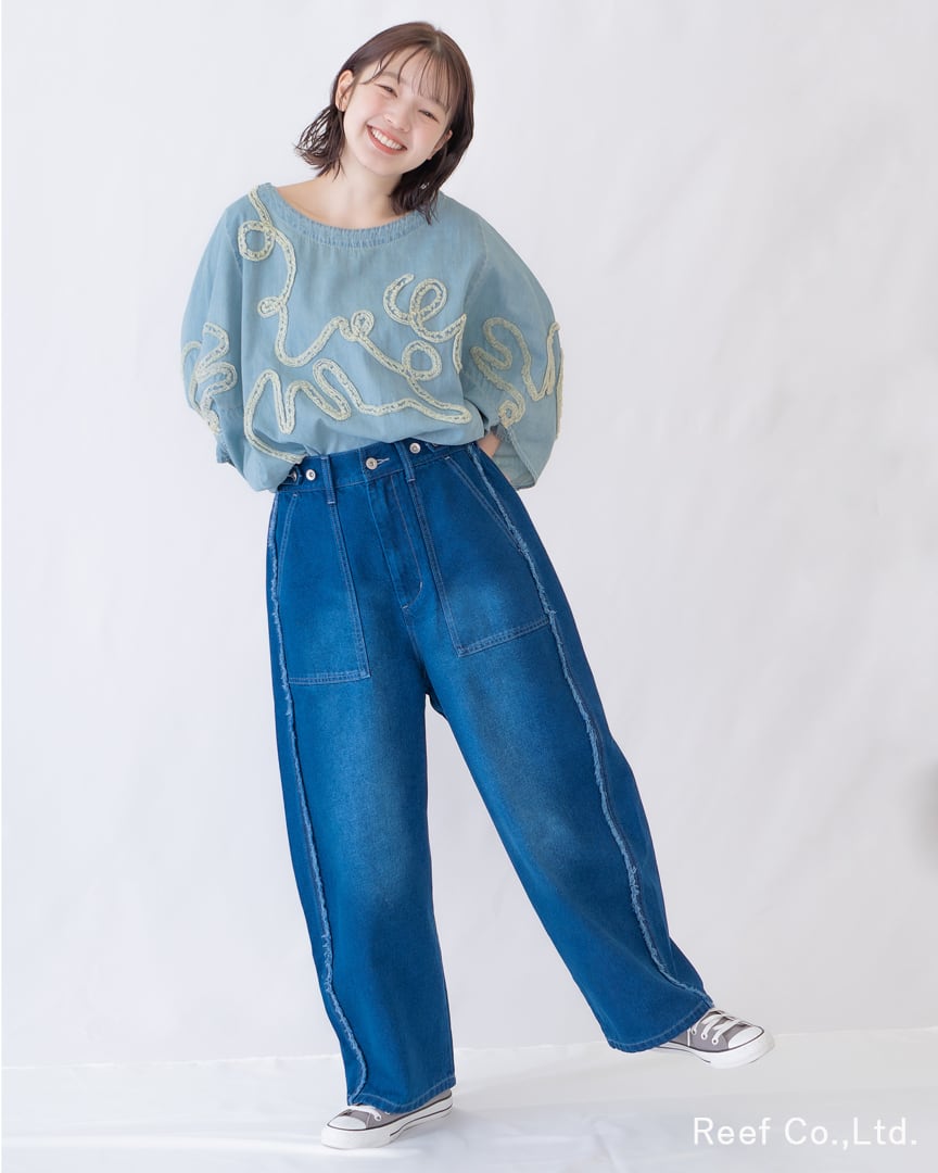 ハムさん専用 カラーフリンジワークラフ デニムパンツ】 YT-226964 Brand