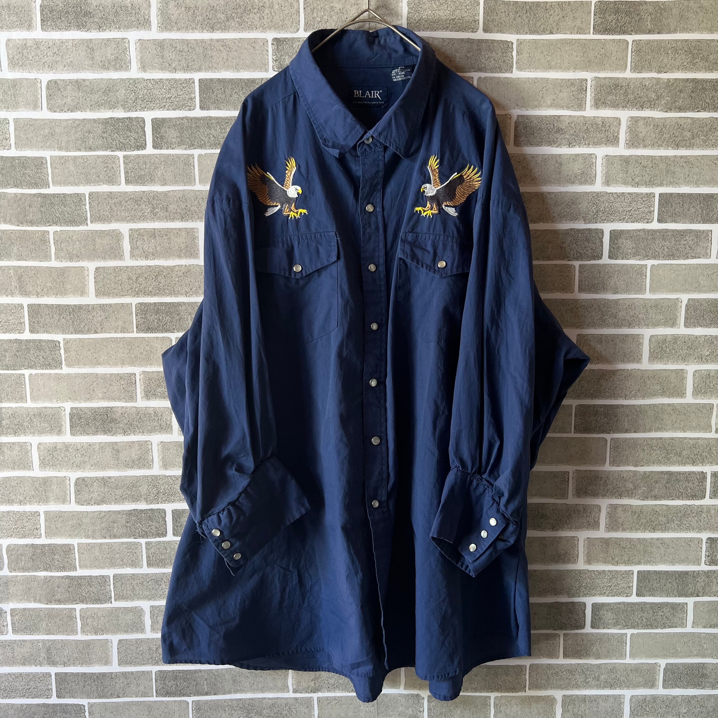 BLAIR ドルマンスリーブリメイク イーグル刺繍シャツ | 古着屋PENNY