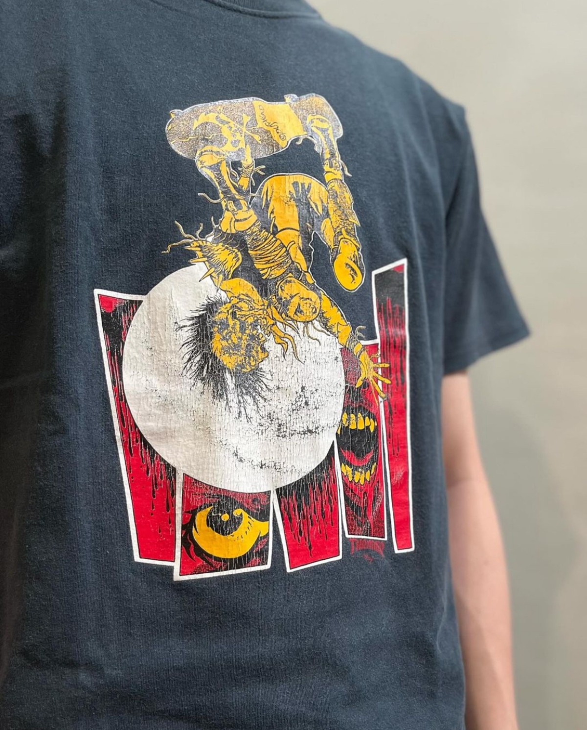 90s~00s THRASHER PUSHEAD パスヘッド Tシャツ 肩幅50