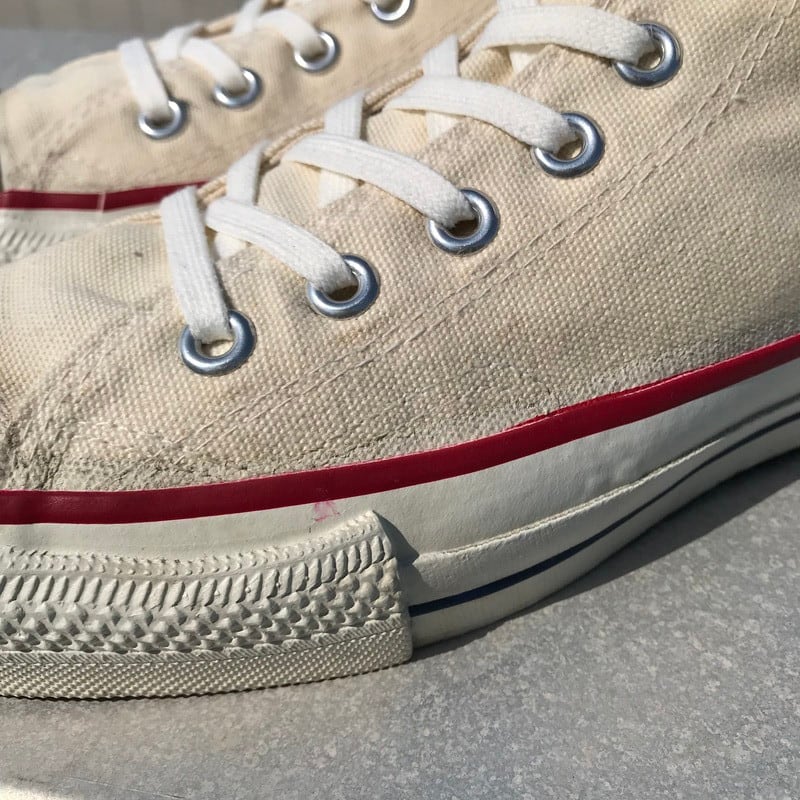 80's CONVERSE コンバース ALL STAR HI オールスターハイ 生成 白 オフ
