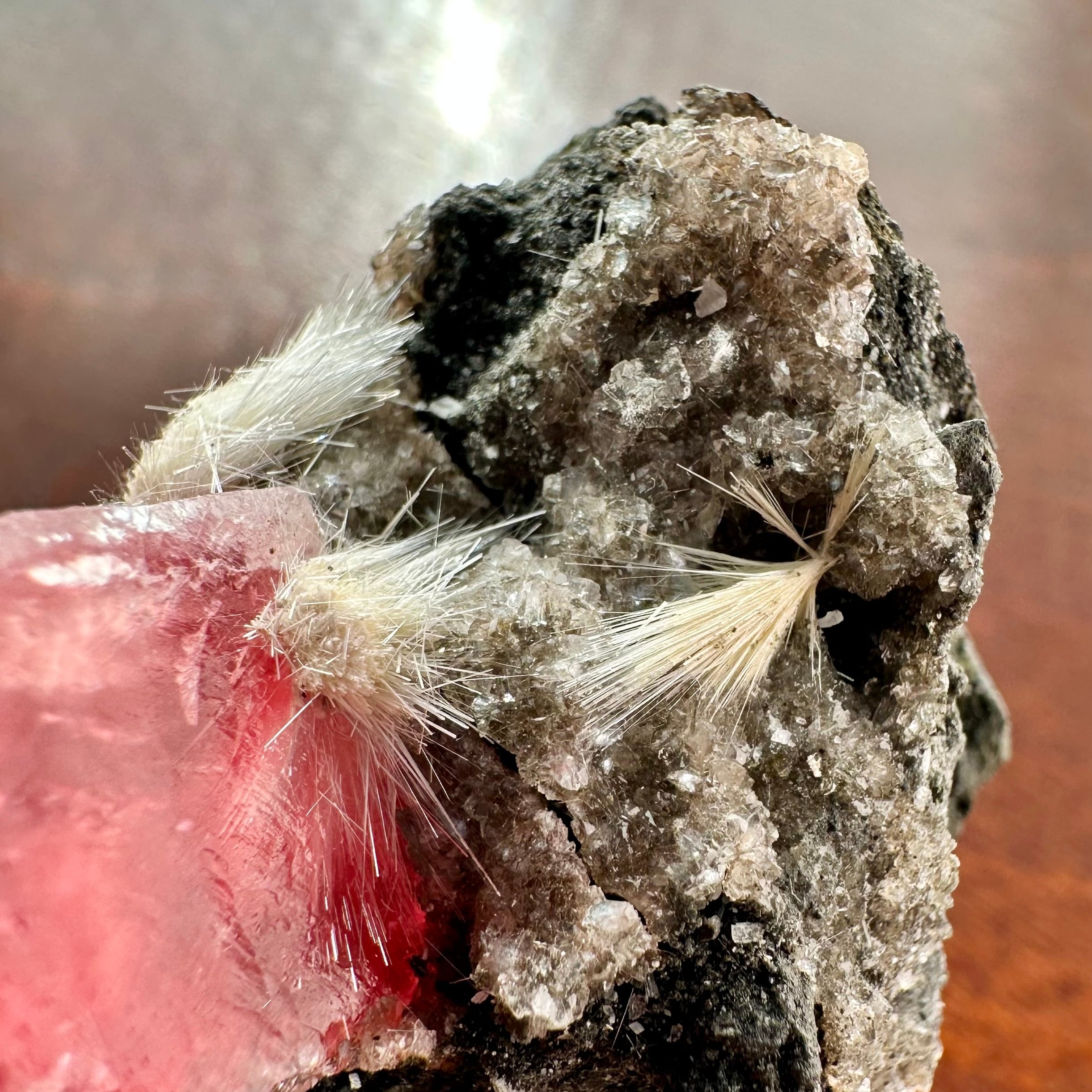 カルサイト / メソライト【Calcite with Mesolite】インド産 | PEANUTS